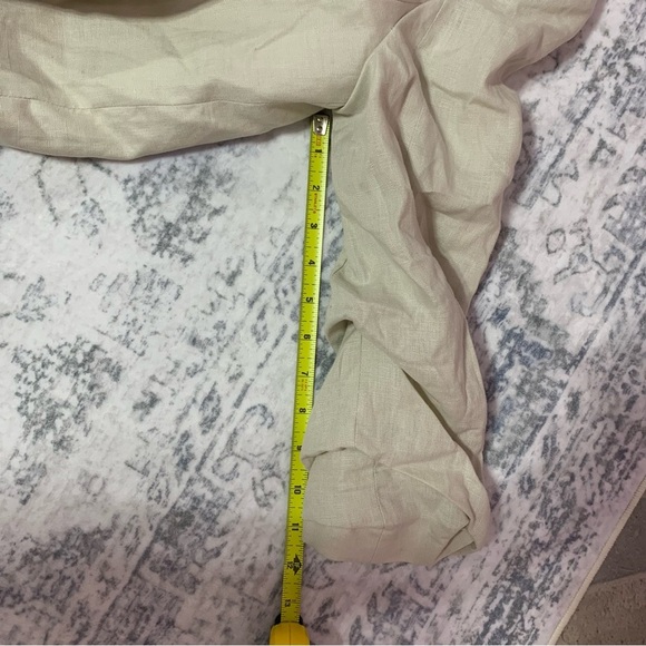 ZARA Cream Linen Open Blazer With 3/4 Sleeves XS - Picture 10 of 13